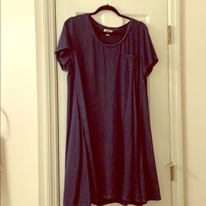 Style & Co Navy blue pocket t-shirt dress